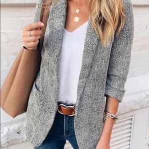 Kilalagril Casual Solid Pocket Straight Blazer